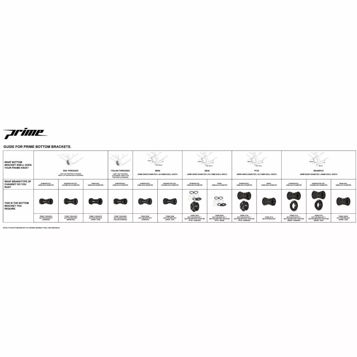 Prime Threaded Bottom Bracket (Shimano) - Image 5