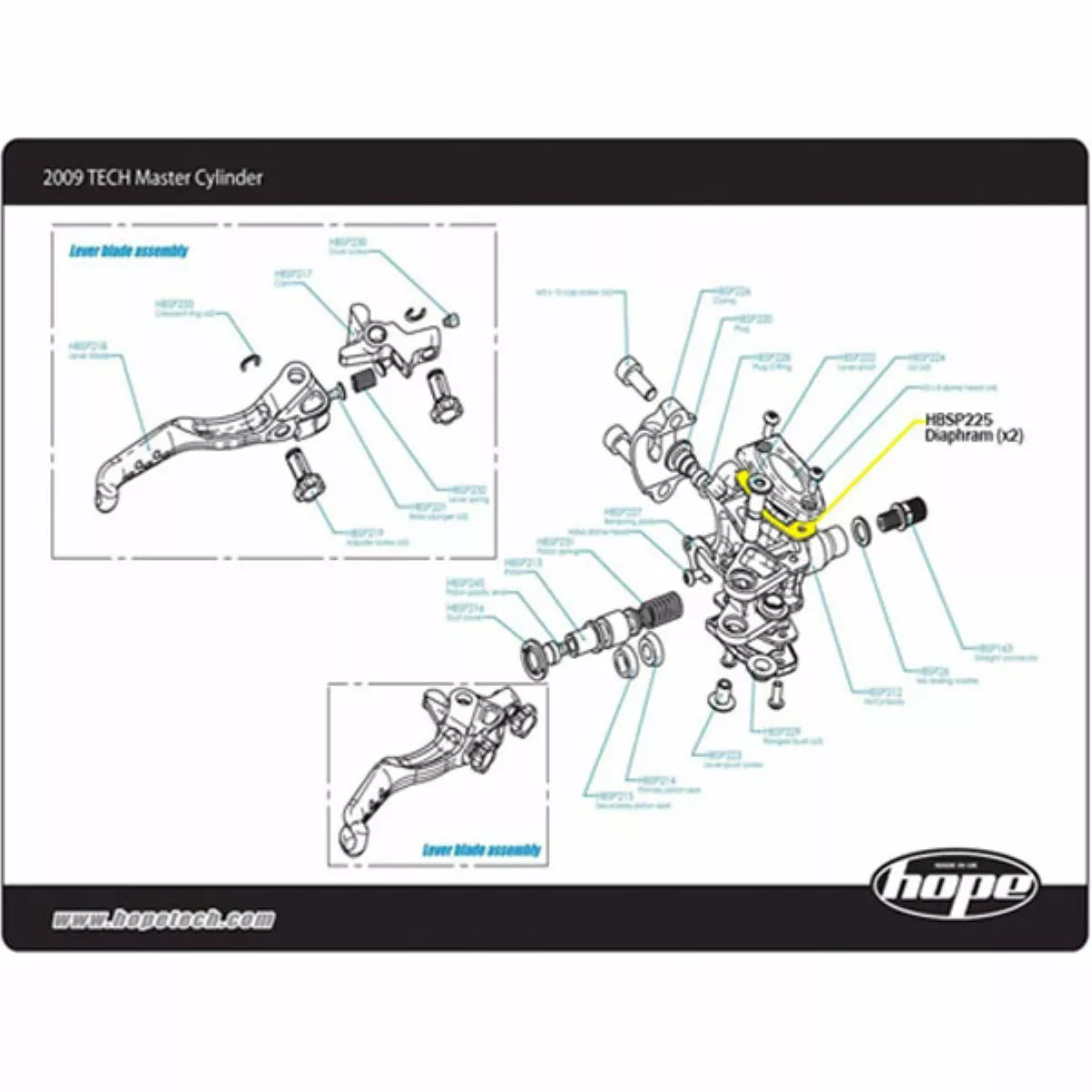 Hope Tech Master Cylinder Lid Diaphragm - Image 2